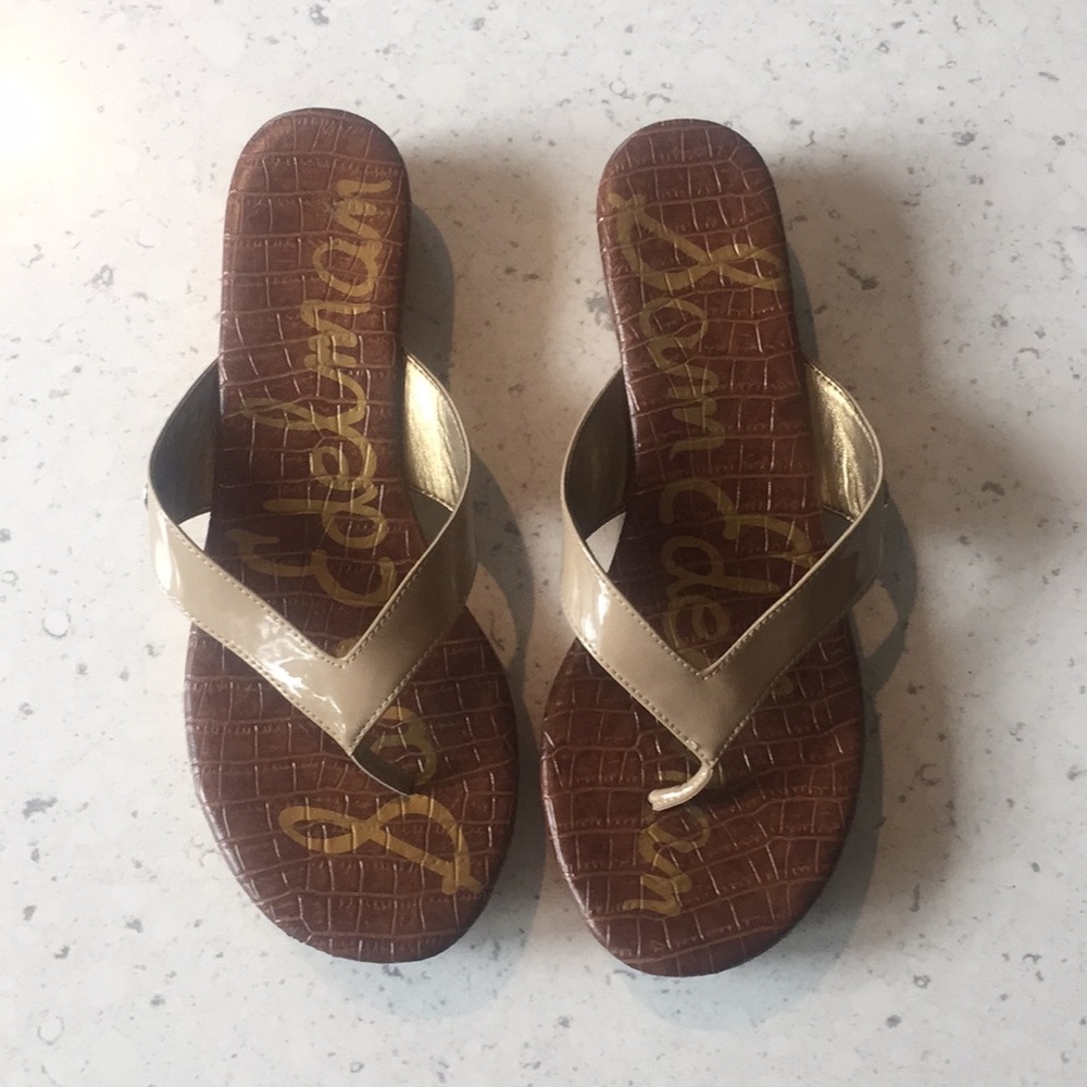 Sam Edelman platform thing sandal tan patton